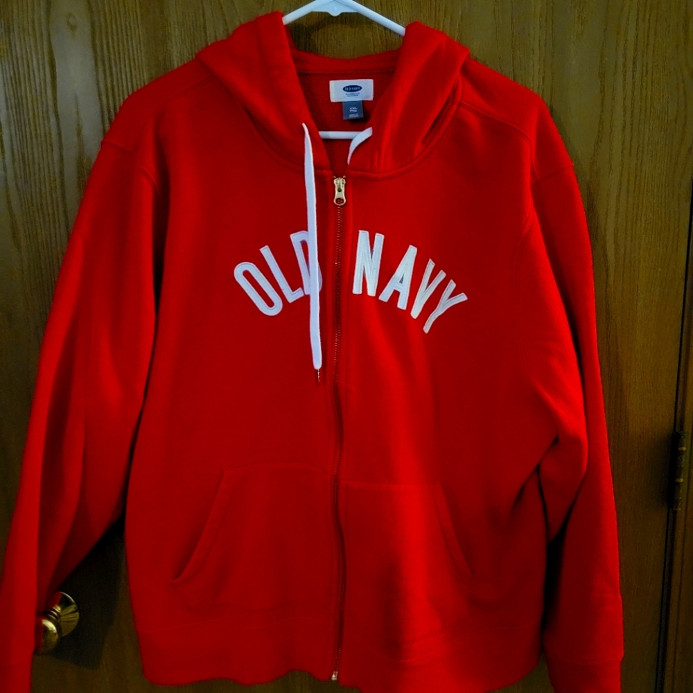 Women's Old Navy Red Zip Up Hoodie XXL